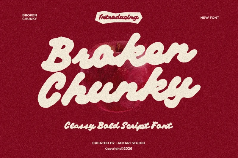Broken Chunky – Classy Bold Script Font | Afkari Studio