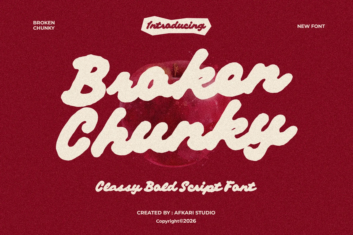 Broken Chunky – Classy Bold Script Font | Afkari Studio