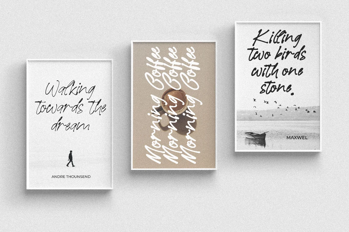 Golden Room handwritten script font by Afkari Studio
