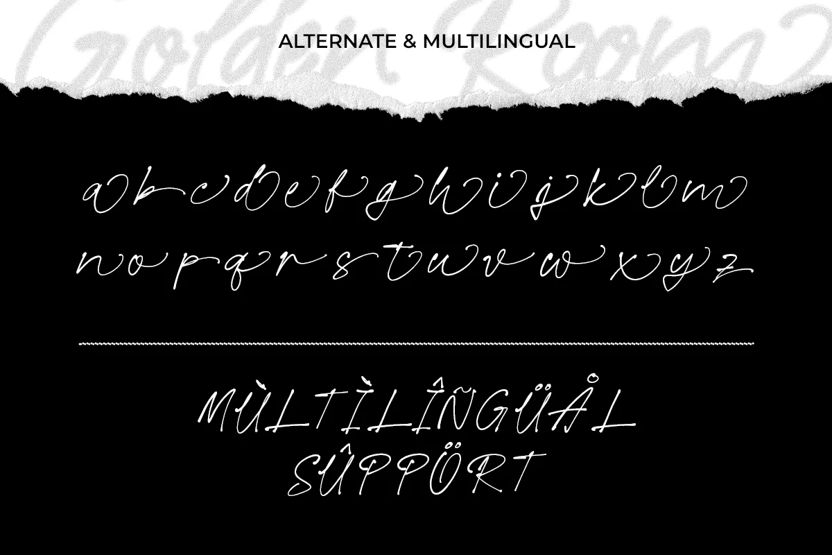 Golden Room handwritten script font by Afkari Studio